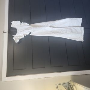 Flying Tomato White denim jumpsuit